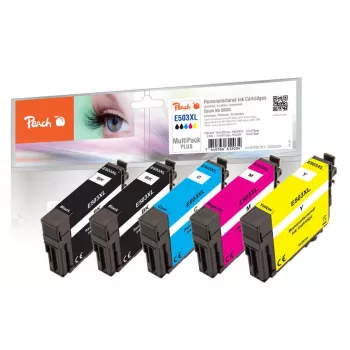 Peach PI200-971 cartuccia d'inchiostro 5 pz. compatibile resa alta (XL) nero, ciano, magenta, giallo
