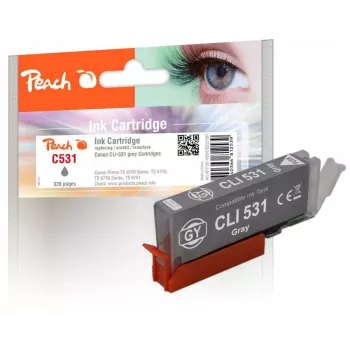 Peach PI100-499 cartuccia d'inchiostro 1 pz. compatibile resa standard grigio