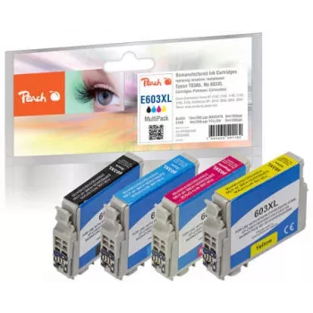 Peach PI200-848 cartuccia d'inchiostro 4 pz. compatibile nero, ciano, magenta, giallo