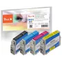 Peach PI200-848 cartuccia d'inchiostro 4 pz. compatibile nero, ciano, magenta, giallo