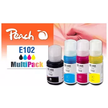 Peach 321328 cartuccia d'inchiostro 4 pz. compatibile standard nero, ciano, magenta, giallo