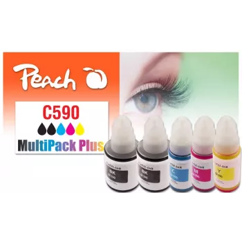 Peach 321339 cartuccia d'inchiostro 5 pz. compatibile resa standard nero, ciano, magenta, giallo