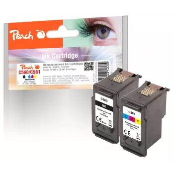 Peach 321029 Cartuccia d'inchiostro 2 pz. compatibile resa standard nero, ciano, magenta, giallo