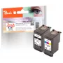 Peach 321029 Cartuccia d'inchiostro 2 pz. compatibile resa standard nero, ciano, magenta, giallo