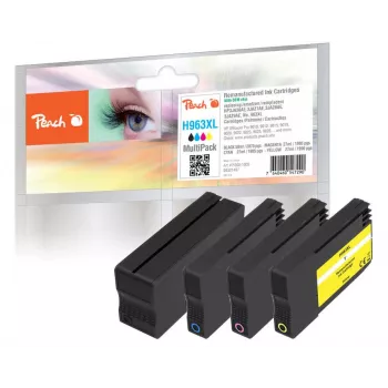 Peach PI300-1005 Cartuccia d'inchiostro 4 pz. compatibile resa alta (XL) nero, ciano, magenta, giallo