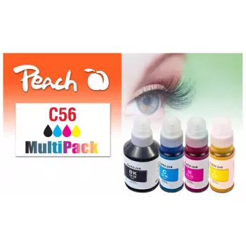 Peach 321697 Cartuccia d'inchiostro 4 pz. compatibile resa standard nero, ciano, magenta, giallo