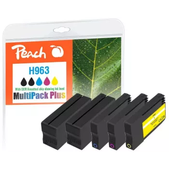 Peach 6ZC70AE Cartuccia d'inchiostro 5 pz. compatibile nero, ciano, magenta, giallo
