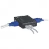 Manhattan Switch KVM compatto 4 porte, 4x USB-A, cavo incluso, supporto audio, controlla 4 computer tramite un PC/mouse/schermo, nero, garanzia a vita, confezionato