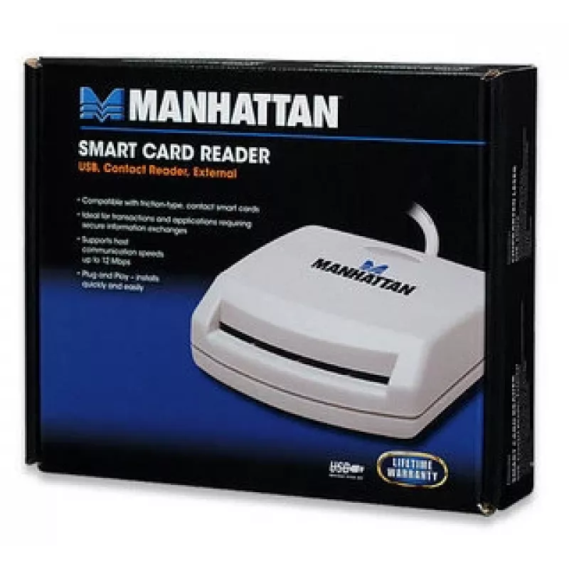 Manhattan 172844 Lettore di smart card USB 1.1 bianco