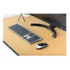 Manhattan Ricevitore nano USB-A singolo per tastiera wireless full-size e mouse ottico ambidestro con tre tasti e rotellina, 1200 dpi, argento/nero