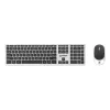 Manhattan Ricevitore nano USB-A singolo per tastiera wireless full-size e mouse ottico ambidestro con tre tasti e rotellina, 1200 dpi, argento/nero