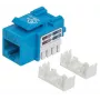 Intellinet Connettore femmina Keystone, Cat6, UTP, LSA, blu, piatto, blu, RJ-45, connettore femmina, 22/26, Cat6
