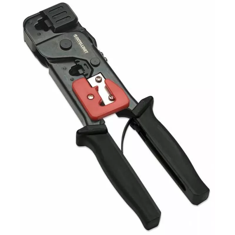 Intellinet 210836 Pinza crimpatrice per cavi nero, rosso