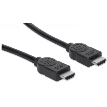 Manhattan Cavo HDMI 4K@30Hz con Ethernet, 1 m, adatto a TUTTE le applicazioni 1080p/HD e alla maggior parte delle applicazioni 4K (verifica le specifiche 4K del tuo sistema per essere sicuro), connettore maschio su connettore maschio, nero, Ultra HD 4K x 2K, garanzia a vita, alta velocità, equivalente a HDMM1MHS