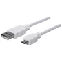 Manhattan Cavo da USB-A a Micro-USB, 1,8 m, connettore maschio su connettore maschio, 480 Mbit/s (USB 2.0), Hi-Speed USB, bianco, garanzia a vita