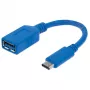 Manhattan cavo USB-C a USB-A, 15 cm, connettore maschio a connettore femmina, 5 Gbit/s (USB 3.2 Gen1, noto anche come USB 3.0), 3A (ricarica rapida), SuperSpeed USB, blu, garanzia a vita, corrisponde a USB31CAADP (tranne il colore)