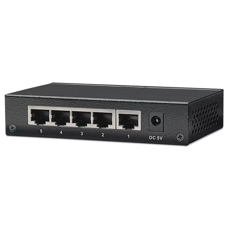 Intellinet switch Gigabit Ethernet 5 porte, formato desktop, case in metallo, IEEE 802.3az (Energy Efficient Ethernet)