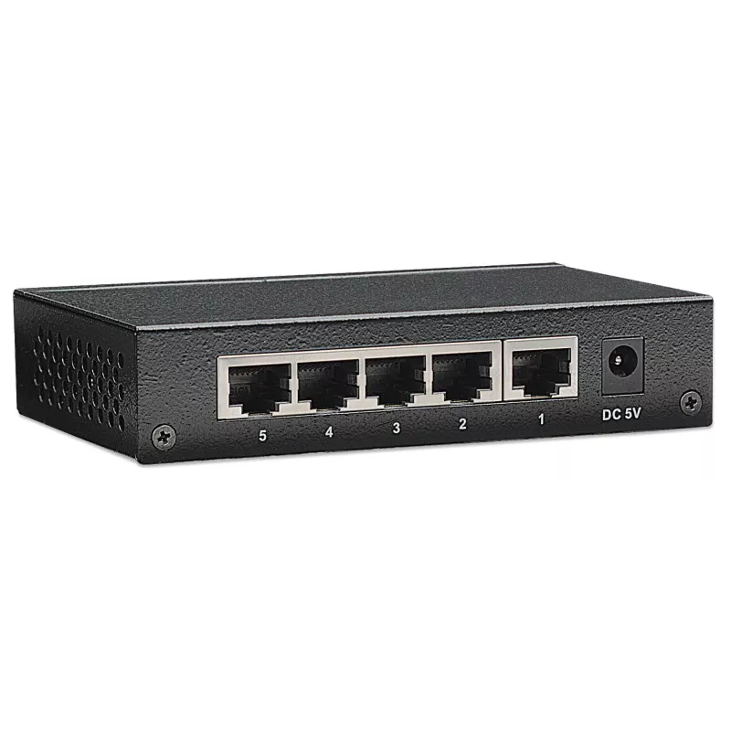 Intellinet switch Gigabit Ethernet 5 porte, formato desktop, case in metallo, IEEE 802.3az (Energy Efficient Ethernet)