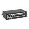 Intellinet patch panel, Cat6a, FTP, 8 porte, desktop, schermato, barre LSA con ingresso dall'alto a 90°, nero