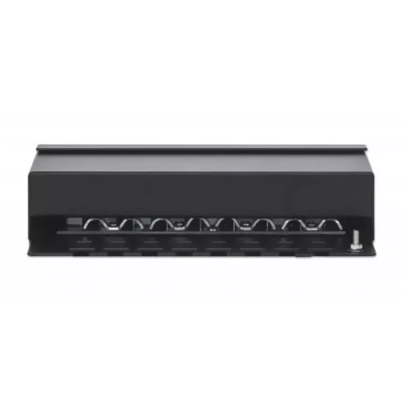 Intellinet patch panel, Cat6a, FTP, 8 porte, desktop, schermato, barre LSA con ingresso dall'alto a 90°, nero