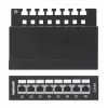 Intellinet patch panel, Cat6a, FTP, 8 porte, desktop, schermato, barre LSA con ingresso dall'alto a 90°, nero