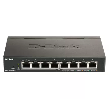D-Link switch smart managed 8 porte PoE Gigabit, managed, L2/L3, Gigabit Ethernet (10/100/1000), full duplex, Power over Ethernet (PoE)
