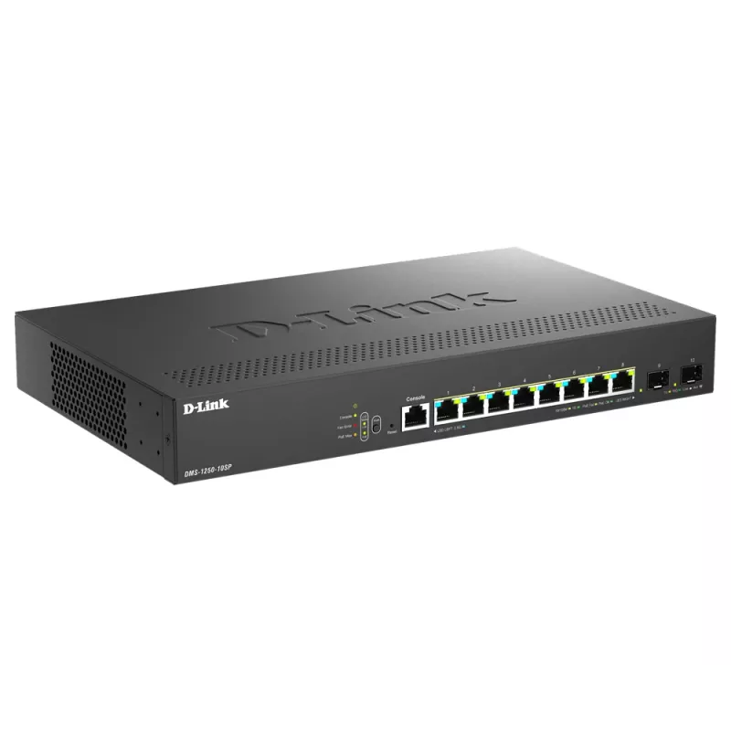 D-Link DMS-1250-10SP/E switch di rete managed 2.5G Ethernet (100/1000/2500) Power over Ethernet (PoE) nero
