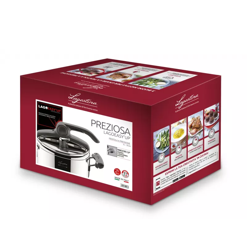 Lagostina Preziosa 012018010505 pentola a pressione 5 L acciaio inox