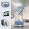 Ariete 6246 Duetto Ferro da stiro per abiti - Stiratore verticale e ferro da stiro con piastra in ceramica antiaderente - 1000 Watt - bianco e blu