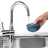 Ariete 6246 Duetto Ferro da stiro per abiti - Stiratore verticale e ferro da stiro con piastra in ceramica antiaderente - 1000 Watt - bianco e blu