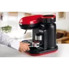 Ariete 1318 Moderna Macchina per caffè espresso con macinacaffè integrato, per chicchi di caffè e caffè macinato, monta latte Cappuccinatore, filtro per 1 e 2 tazze, 1080 W, 800 ml, rosso