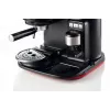 Ariete 1318 Moderna Macchina per caffè espresso con macinacaffè integrato, per chicchi di caffè e caffè macinato, monta latte Cappuccinatore, filtro per 1 e 2 tazze, 1080 W, 800 ml, rosso