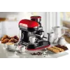 Ariete 1318 Moderna Macchina per caffè espresso con macinacaffè integrato, per chicchi di caffè e caffè macinato, monta latte Cappuccinatore, filtro per 1 e 2 tazze, 1080 W, 800 ml, rosso