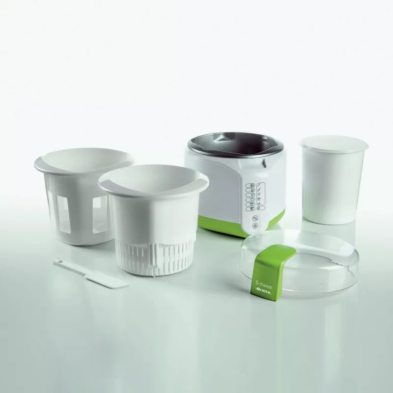 Ariete 615 B-Cheese Macchina per formaggio e yogurt, 6 programmi preimpostati, cestello antiaderente rimovibile, adatta a vegani e persone con intolleranze alimentari, ricettario completo, 500 W, bianco/verde