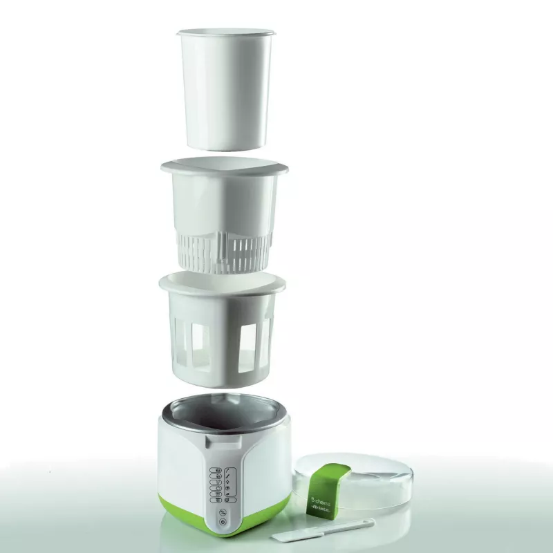 Ariete 615 B-Cheese Macchina per formaggio e yogurt, 6 programmi preimpostati, cestello antiaderente rimovibile, adatta a vegani e persone con intolleranze alimentari, ricettario completo, 500 W, bianco/verde
