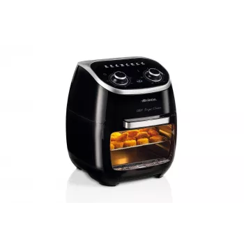 Ariete 4619 Airy Fryer Forno – Friggitrice ad aria e forno elettrico con girarrosto – cestello rotante – essiccatore – 2000 Watt – 11 litri – acciaio