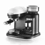 Ariete 1318 Moderna Macchina per caffè espresso con macinacaffè integrato, per chicchi di caffè e caffè macinato, lancia monta latte per cappuccino, filtro per 1 e 2 tazze, 1080 W, 800 cc, bianco