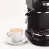 Ariete 1318 Moderna Macchina per caffè espresso con macinacaffè integrato, per chicchi di caffè e caffè macinato, monta latte per cappuccino, filtro per 1 e 2 tazze, 1080 W, 800 ml, nero