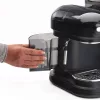 Ariete 1318 Moderna Macchina per caffè espresso con macinacaffè integrato, per chicchi di caffè e caffè macinato, monta latte per cappuccino, filtro per 1 e 2 tazze, 1080 W, 800 ml, nero
