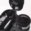 Ariete 1318 Moderna Macchina per caffè espresso con macinacaffè integrato, per chicchi di caffè e caffè macinato, monta latte per cappuccino, filtro per 1 e 2 tazze, 1080 W, 800 ml, nero