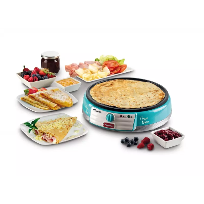 Ariete Maker Piastra elettrica per crêpes, 1000 W, antiaderente, blu