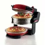 Ariete 927 Pizzeria, Forno doppio per pizza, 2 pizze in 4 minuti, 2300 W, 2 pietre refrattarie, 2 termostati, diametro 32 cm, 5 livelli di cottura, 2 pale in acciaio inox, rosso