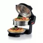 Ariete 927 Pizzeria , Forno doppio per pizza, 2 pizze in 4 minuti, 2300 W, 2 pietre refrattarie, 2 termostati, diametro 32 cm, 5 livelli di cottura, 2 pale in acciaio inox, rosso