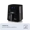Ariete 4633, friggitrice ad aria 4L, 1400W, capacità 4L, 9 programmi, funzione shake e grill, temperatura fino a 200°C, nero