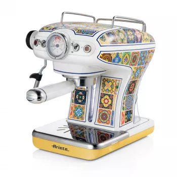 Ariete 1389 Positano macchina per caffè, 850 W, capacità serbatoio 0,9 l, filtro per 1 o 2 tazze, vaschetta raccogligocce, montalatte