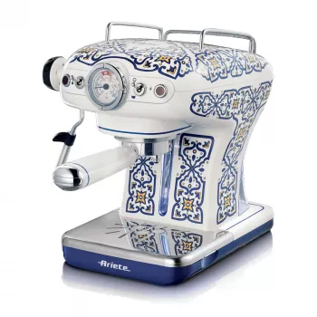Ariete 1389 Capri macchina per caffè, 850 W, capacità serbatoio 0,9 l, filtro per 1 o 2 tazze, vaschetta raccogligocce, montalatte