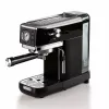 Ariete 1381 macchina per caffè con manometro, adatta per caffè macinato e cialde ESE, 1300 W, serbatoio acqua 1,1 l, pressione 15 bar, filtro per ½ tazza, beccuccio cappuccino, nero
