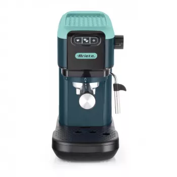 Ariete 1399 macchina per caffè espresso, per caffè macinato e cialde ESE, 1300 W, capacità 1,1 l, pressione 15 bar, filtro per 1, 2 tazze e cialde ESE, cappuccino, verde