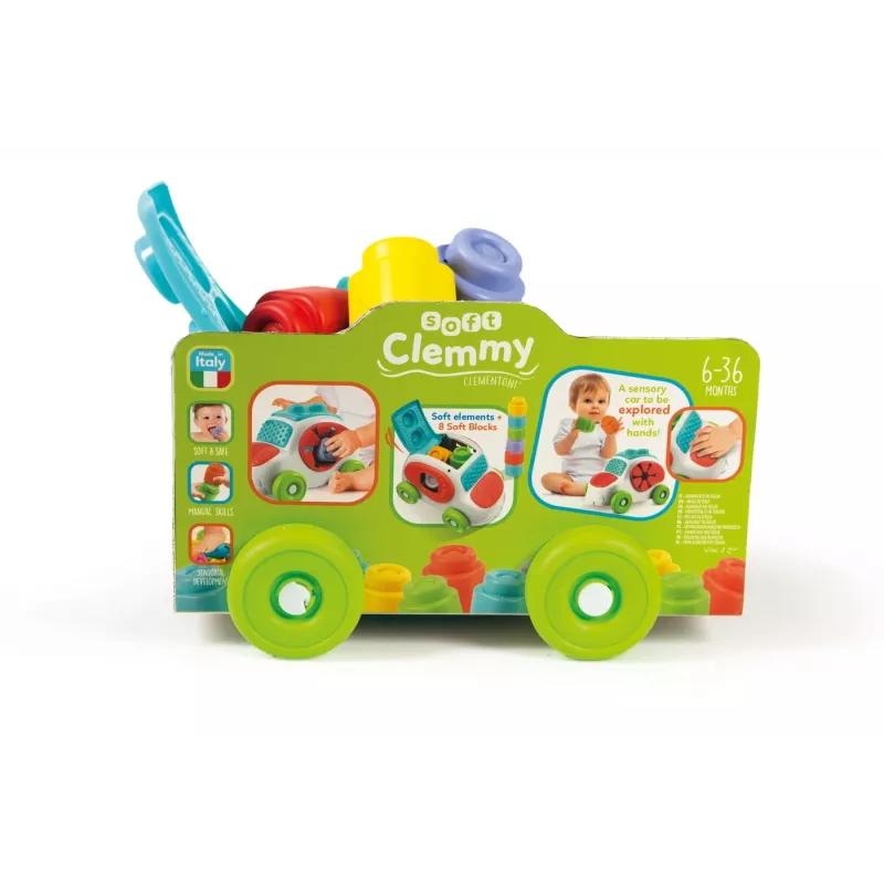 Clementoni 17315 auto con inserti morbidi e mattoncini Clemmy