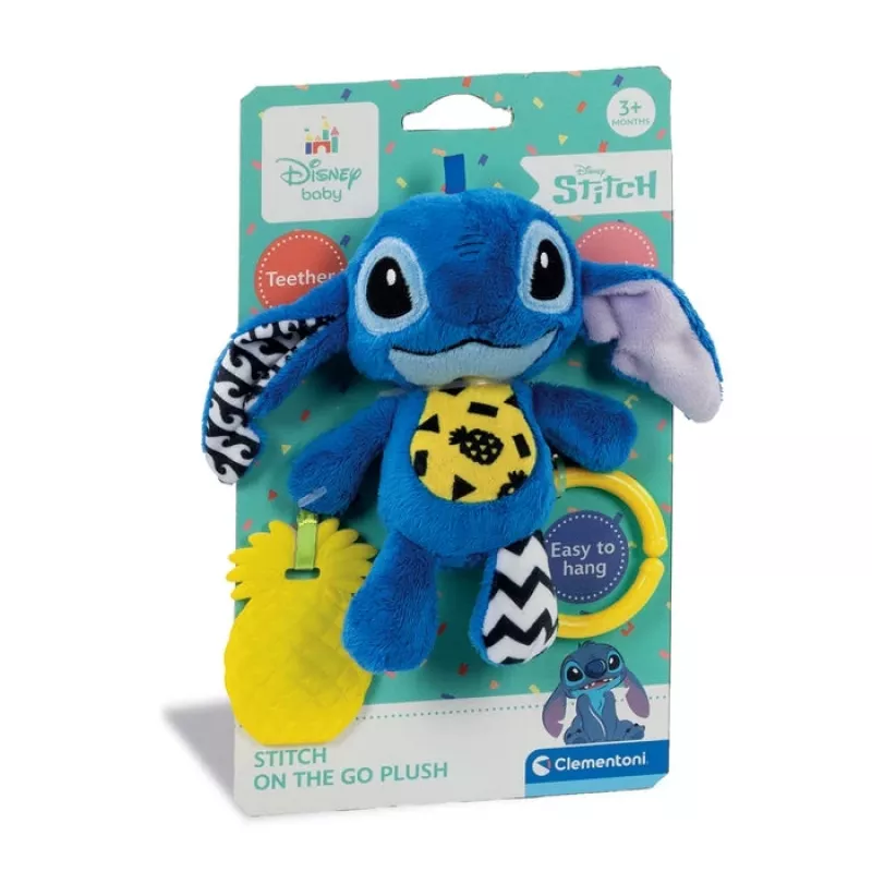 Clementoni Disney Baby Stitch Soft Rattle giocattolo da appendere per neonati